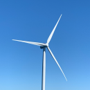 A wind turbine in the ocean