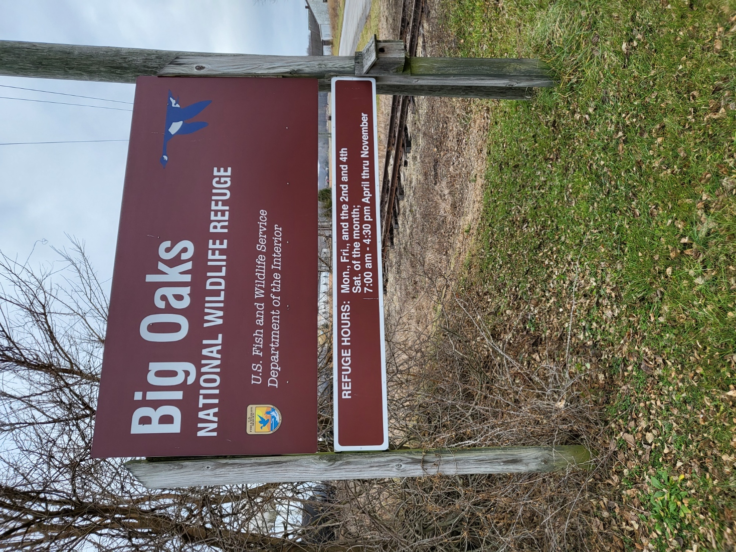 Big Oaks Entrance Sign | FWS.gov