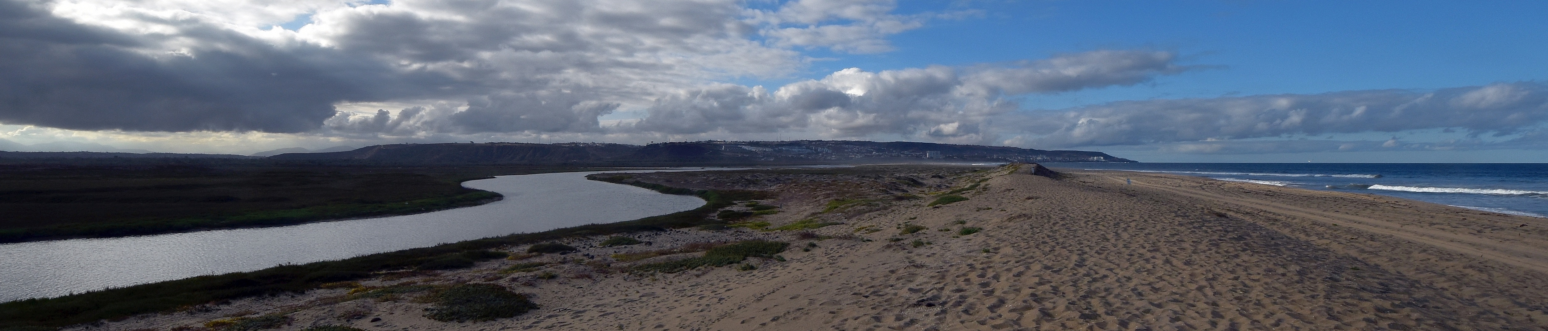 Tijuana River And Pacific Ocean At Tijuana Slough National Wildlife 