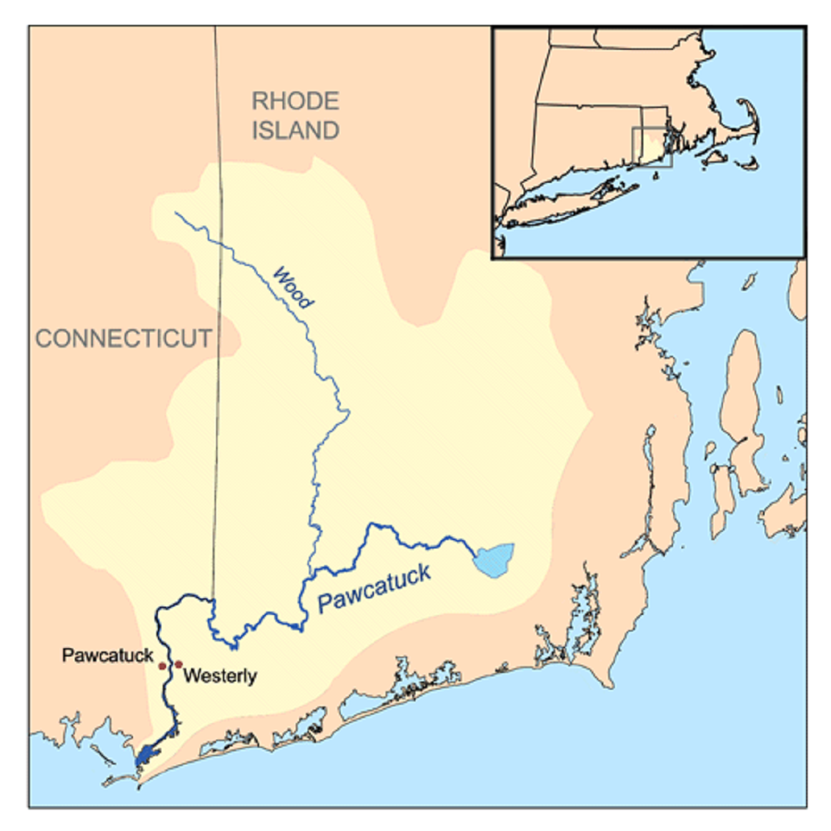 Pawcatuck River Rhode Island map | FWS.gov