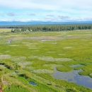 Klamath Marsh Refuge from the air looking West