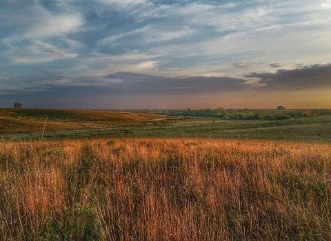 Prairie Sunset at Neal Smith National Wildlife Refuge in Iowa