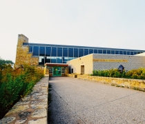 Public entrance to Bloomington Education and Visitor Center, Bloomington, MN.