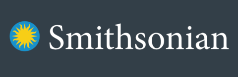 Logo that reads, Smithsonian with a sun outlined with a teal color surrounding it.