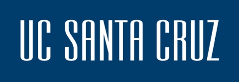 retangle navy blue Logo with white letters that reads, UC Santa Cruz