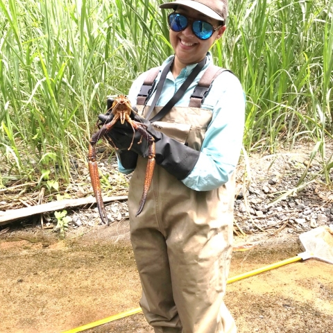 Photo of Service employee Alexandra Galindo in the field.