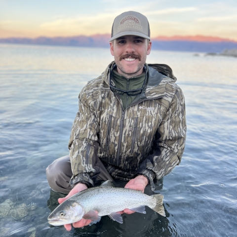 Photo of Blake Hamilton with fish