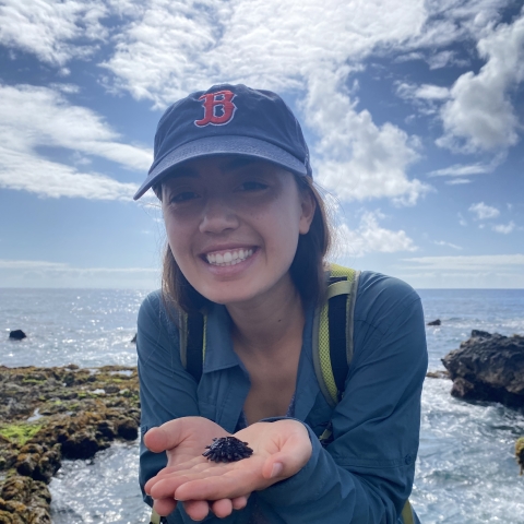 Photo of Sophia Troeh, Knauss Fellow, in the field in Hawaii