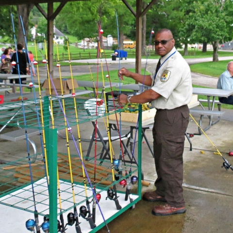 Rod May at a fishing event