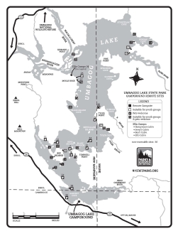 Map of campsites located at Umbagog National Wildlife Refuge