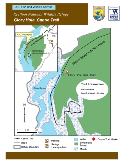 A map of the Glory Hole Canoe Trail.