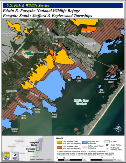 Edwin B. Forsythe National Wildlife Refuge: Stafford & Eagleswood Township Hunt Map 