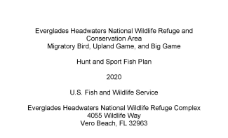 An image of the cover for the refuge hunt plan.