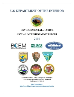 Cover of the FY 2016 EJ Annual Report Final