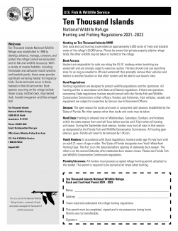 An image of the cover for the refuge hunting and fishing brochure.