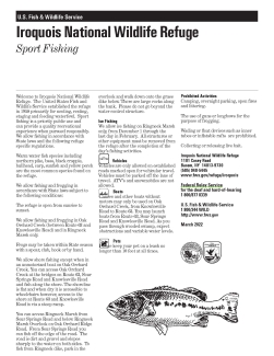 Image of the front page of the Sport Fishing Fact Sheet with text and graphics