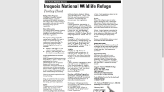 Image of the front page of the Refuge Turkey Hunting Fact Sheet