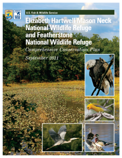 Front cover of the 2011 Comprehensive Conservation Plan for Elizabeth Hartwell Mason Neck and Featherstone National Wildlife Refuges.