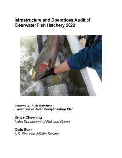 The cover of a report which includes title information and a photo of a fish in hands