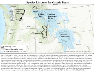 Grizzly Bear Species List Area