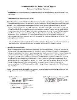 Environmental Action Statement - Structural Improvements to the Show Pool Historic Wildlife Observation/Picnic Shelter (Show Pool Shelter)