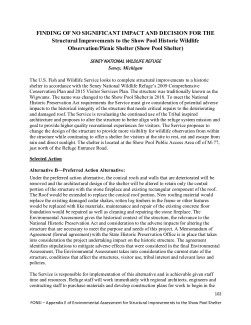 Finding of No Significant Impact and Decision for the Structural Improvements to the Show Pool Historic Wildlife Observation/Picnic Shelter (Show Pool Shelter)