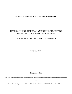Final draft Environmental Assessment Hydro #2 Land Disposal and Replacement