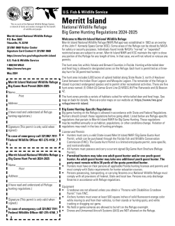 Merritt Island NWR Big Game Hunt Regulations 2024