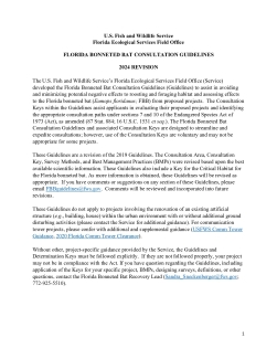 2024 Revision of the Florida Bonneted Bat Consultation Guidelines