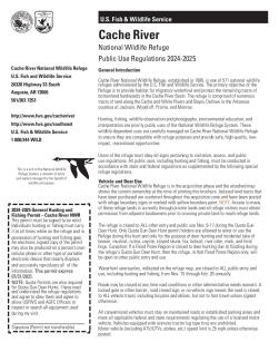 Cache River National Wildlife Refuge Public Use Regulations