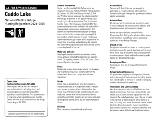 Caddo Lake Hunt Brochure 2024-2025