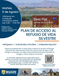 Deer Flat Refuge Access Plan Flyer (Spanish)