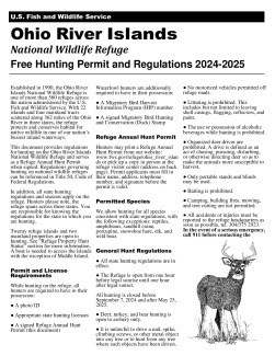 Hunt regulations and permit 2024 to 2025 Ohio River Islands NWR