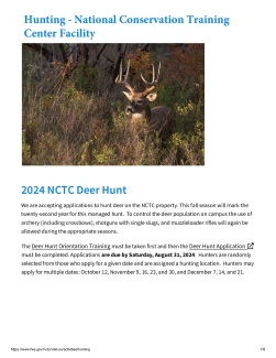 2024 NCTC Deer Hunt Printable Webpage