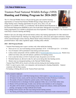 2024-25 Trustom Pond Hunt Program