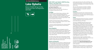 Lake Ophelia NWR Hunt Brochure 2024-2025