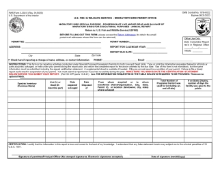 3-202-5 Report for Special Purpose Possession for Educational Purposes