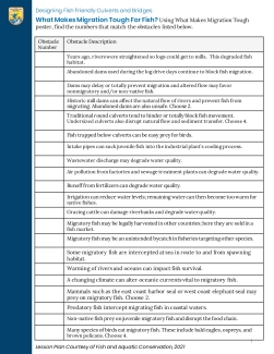 Fish Need to Move! Student Worksheet