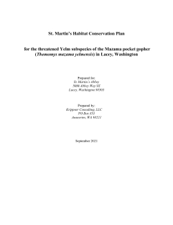 St. Martin’s Habitat Conservation Plan