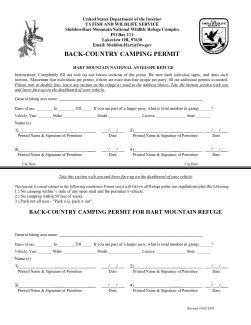 HMNAR Backcountry Camping Permit