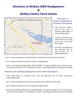 Directions To McNary Check Station & HQ