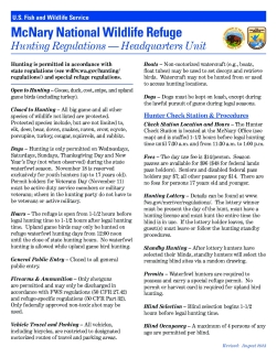 McNary National Wildlife Refuge Hunting Regulations (Fee Hunting Area - Large Print)