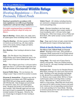 McNary National Wildlife Refuge Hunting Regulations (Peninsula, Two Rivers - Large Print)