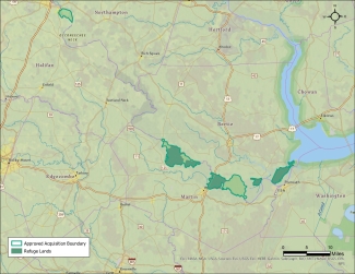 Proposed Expansion of Roanoke River National Wildlife Refuge Alternative A Map