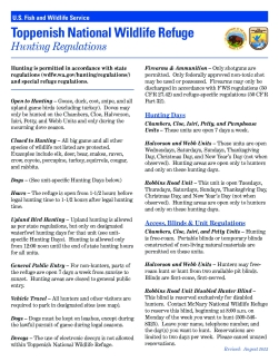 Toppenish National Wildlife Refuge Hunting Regulations (Large Print)