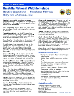 Umatilla National Wildlife Refuge Hunting Regulations (Boardman, Paterson, Whitcomb Island)