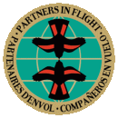 Artistic birds facing each other on globe with text of partners in flight