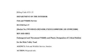 Proposed Rule to Designate Critical Habitat for Dixie Valley Toad