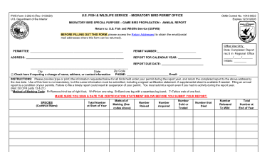 3-202-6 Annual Report Special Purpose- Game Bird Propagation