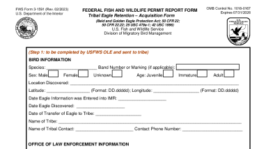 3-1591 Tribal Eagle Retention Acquisition Form